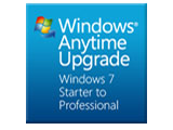 Windows Anytime Upgrade �p�b�N Starter ���� Professional �_�E�����[�h�� �̐��i�摜