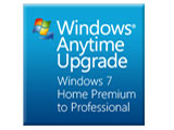 Windows Anytime Upgrade �p�b�N Home Premium ���� Professional �_�E�����[�h�� �̐��i�摜