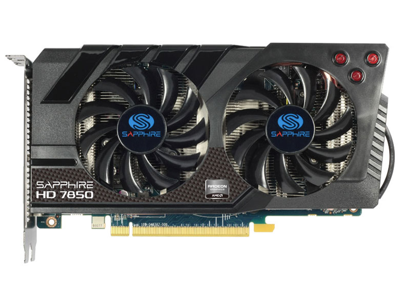 SAPPHIRE HD7850 2G GDDR5 PCI-E HDMI/DVI-I/DUAL MINI DP [PCIExp 2GB]