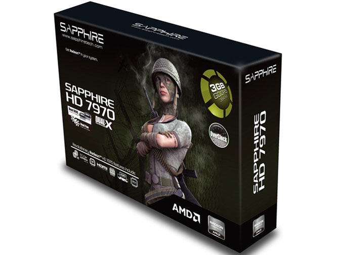 SAPPHIRE HD7970 3G GDDR5 PCI-E HDMI/DVI-I/DUAL MINI DP OC VERSION [PCIExp 3GB]