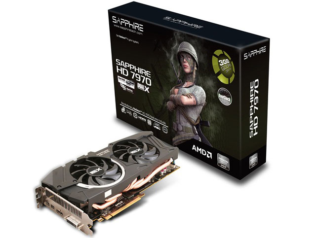 SAPPHIRE HD7970 3G GDDR5 PCI-E HDMI/DVI-I/DUAL MINI DP OC VERSION [PCIExp 3GB] �̐��i�摜