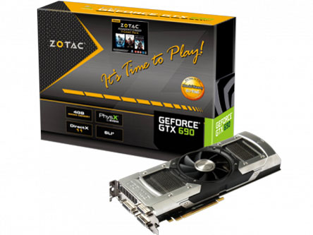 ZOTAC GeForce GTX 690 ZT-60701-10P [PCIExp 4GB] �̐��i�摜