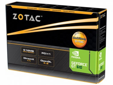ZOTAC GeForce GT 610 PCIe x1 ZT-60605-10L [PCIExp 512MB]