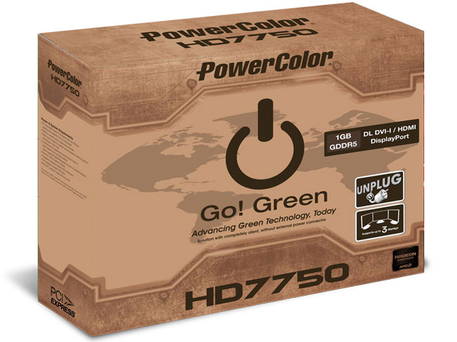 PowerColor Go�I Green HD7750 1GB GDDR5 AX7750 1GBD5-NH [PCIExp 1GB]