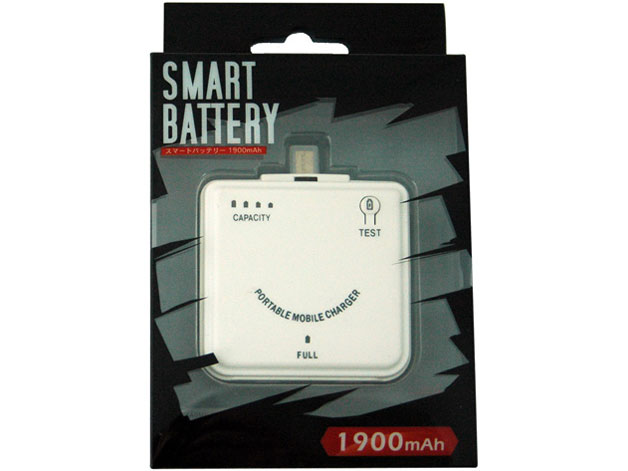 PORTABLE BATTERY for Smart Phone(1900) BM-POBAM/WH [�z���C�g]