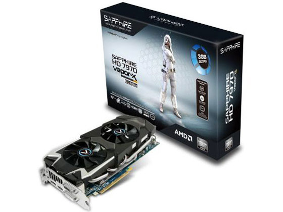 SAPPHIRE VAPOR-X HD7970 GHZ EDITION 3G GDDR5 PCI-E DL-DVI-I+SL-DVI-D/HDMI/DP [PCIExp 3GB] �̐��i�摜