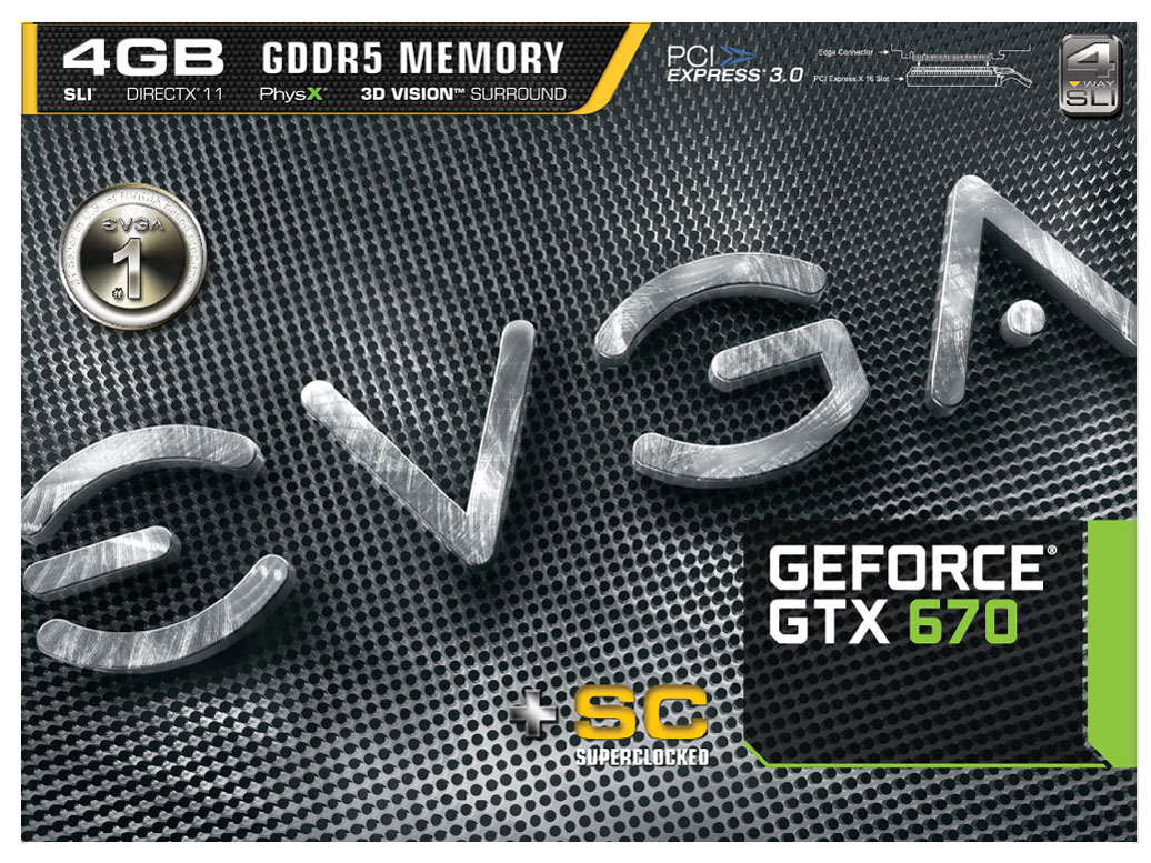 GeForce GTX 670 4GB Superclocked+ w/Backplate 04G-P4-2673-KR [PCIExp 4GB]