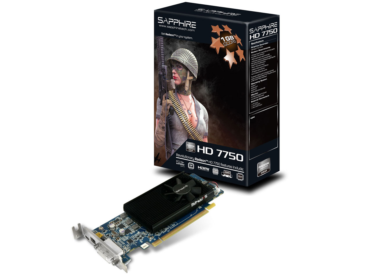 SAPPHIRE HD7750 1G GDDR5 PCI-E MICRO HDMI/DVI-I/MINI DP LP [PCIExp 1GB] �̐��i�摜