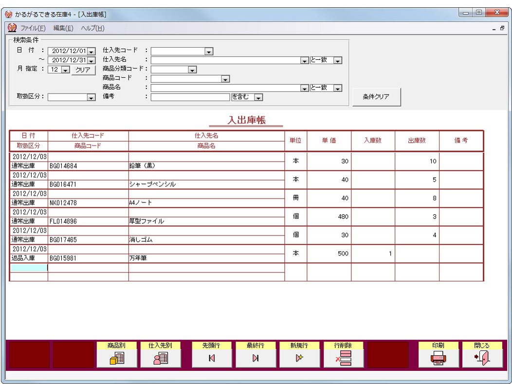 ���邪��ł���݌�4 �݌ɊǗ�+�I��