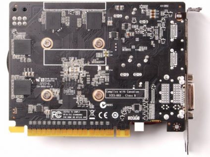 『本体 背面』 ZOTAC GeForce GTX 650 Ti ZT-61102-10M [PCIExp 2GB] の製品画像