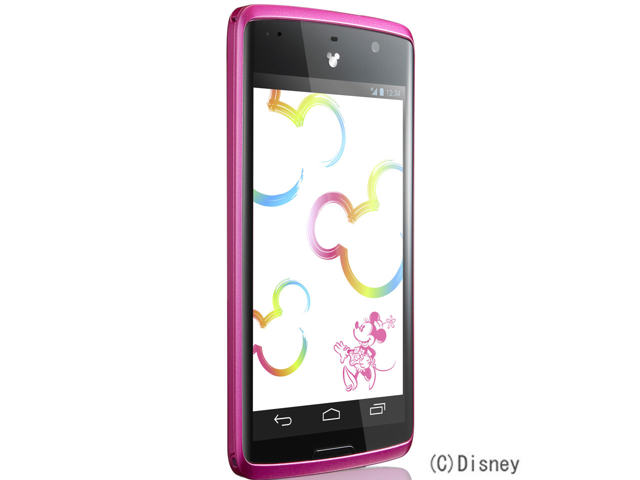 『本体 正面 斜め1』 Disney Mobile on N03E [PINK] の製品画像
