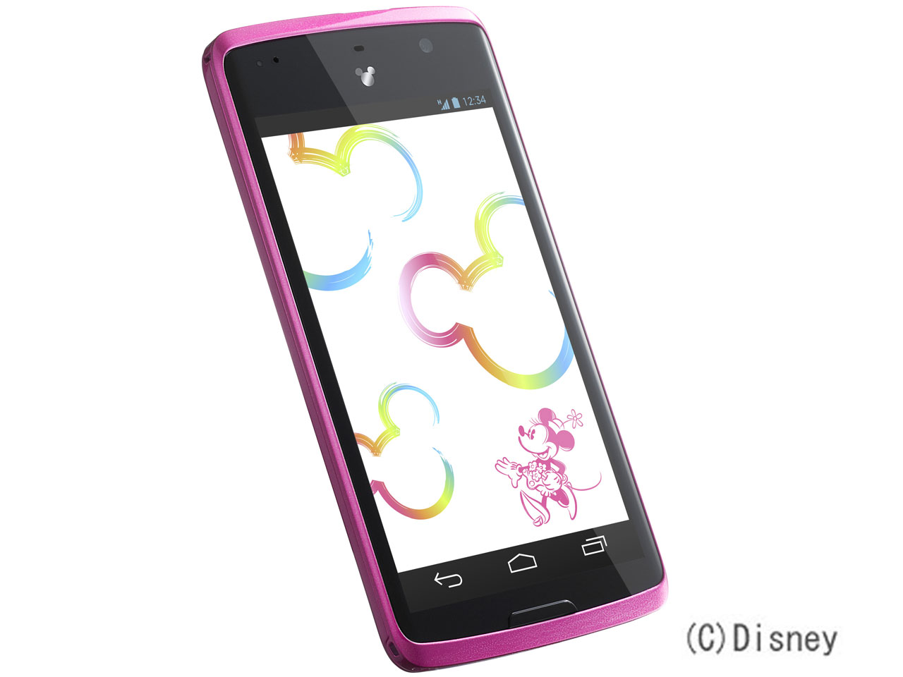 『本体 正面 斜め2』 Disney Mobile on N03E [PINK] の製品画像