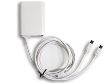 AC Adaptor with 2 microUSB Connector for Smart Phone BM-AC2CON/WH [�z���C�g] �̐��i�摜