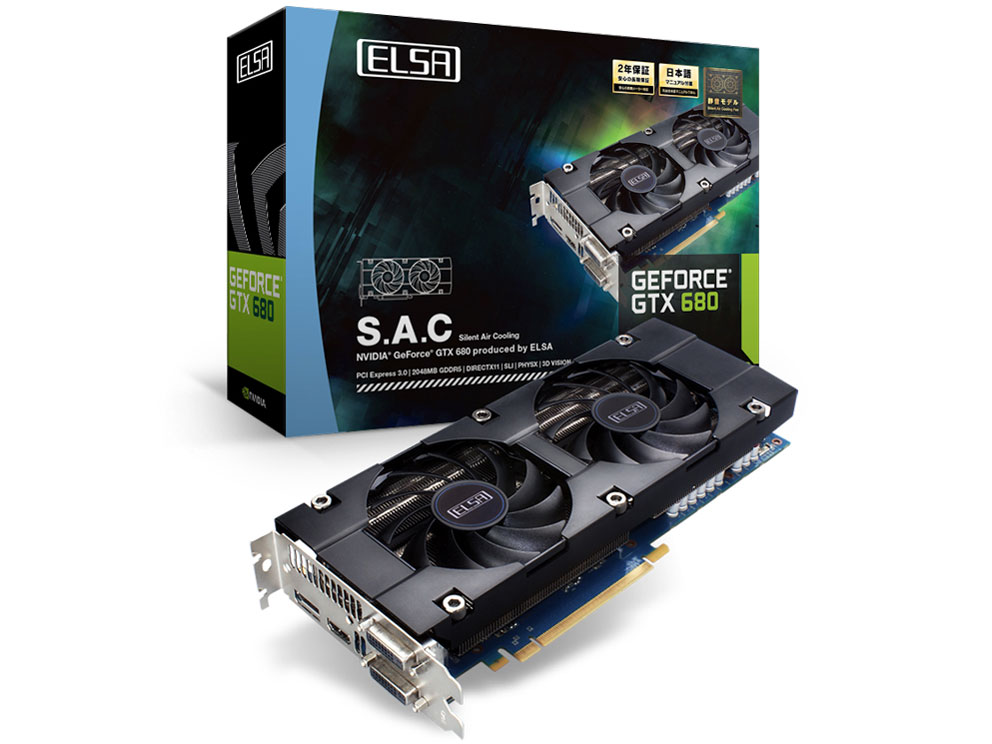 ELSA GeForce GTX 680 2GB S.A.C  [PCIExp 2GB] �̐��i�摜