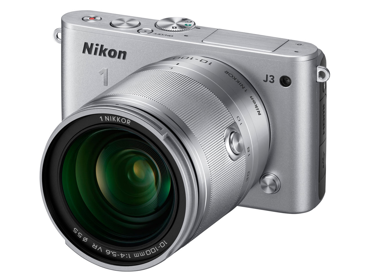 値下Nikon 1 J3 ミラーレスカメラ本体とレンズ18.5/1.8 シルバー ニコン Nikon 1 J3 小型10倍ズームキット [シルバー] 価格比較