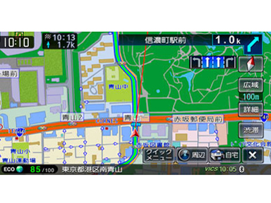 『ルート画面2』 彩速ナビ MDV-R700 の製品画像