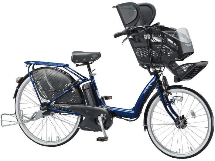 ０－５６☆電動自転車ブリジストンアンジェリーノ　充電器なし 小柄なママでも安心の低床設計＞ 3人乗り(幼児2人同乗)対応 子乗せ