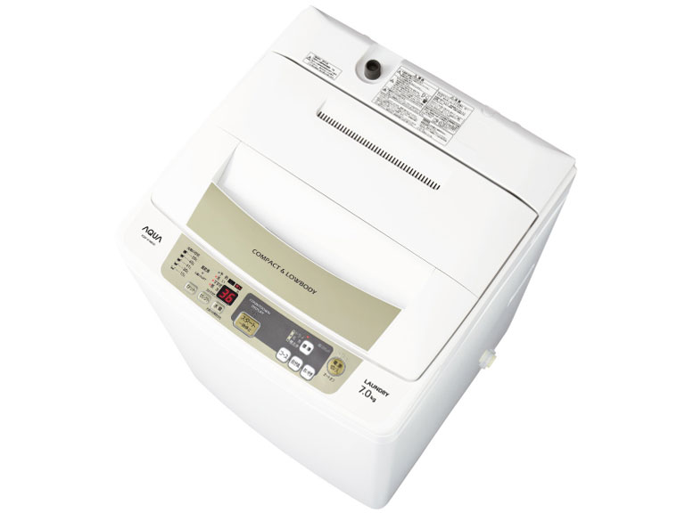 美品 AQUA 洗濯機 AQW-S70E3(W) 2024年製 家電 AQUA AQW-S70E3(W) 7．0kg全自動洗濯機 e angle select ホワイト