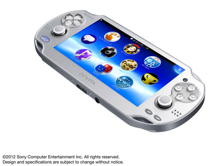 価格 Com 本体 正面 斜め2 Playstation Vita プレイステーション ヴィータ Wi Fiモデル Pchj アイス シルバー の製品画像