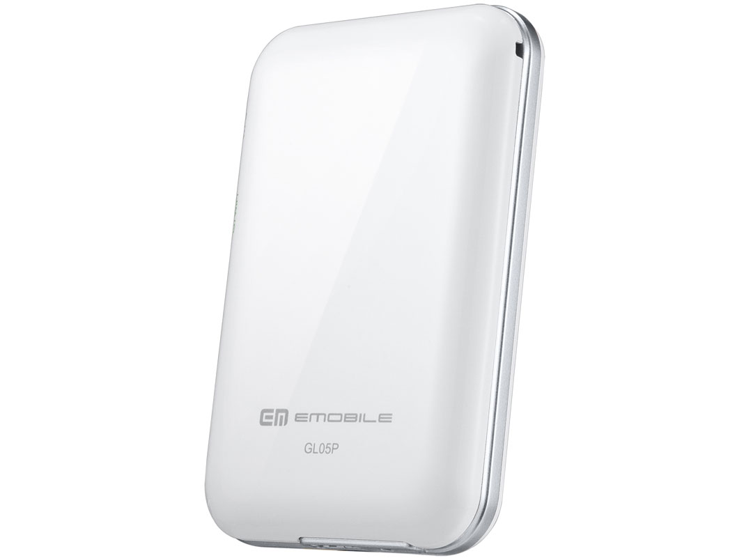 『本体 背面 斜め1』 Pocket WiFi LTE GL05P [ホワイト] の製品画像