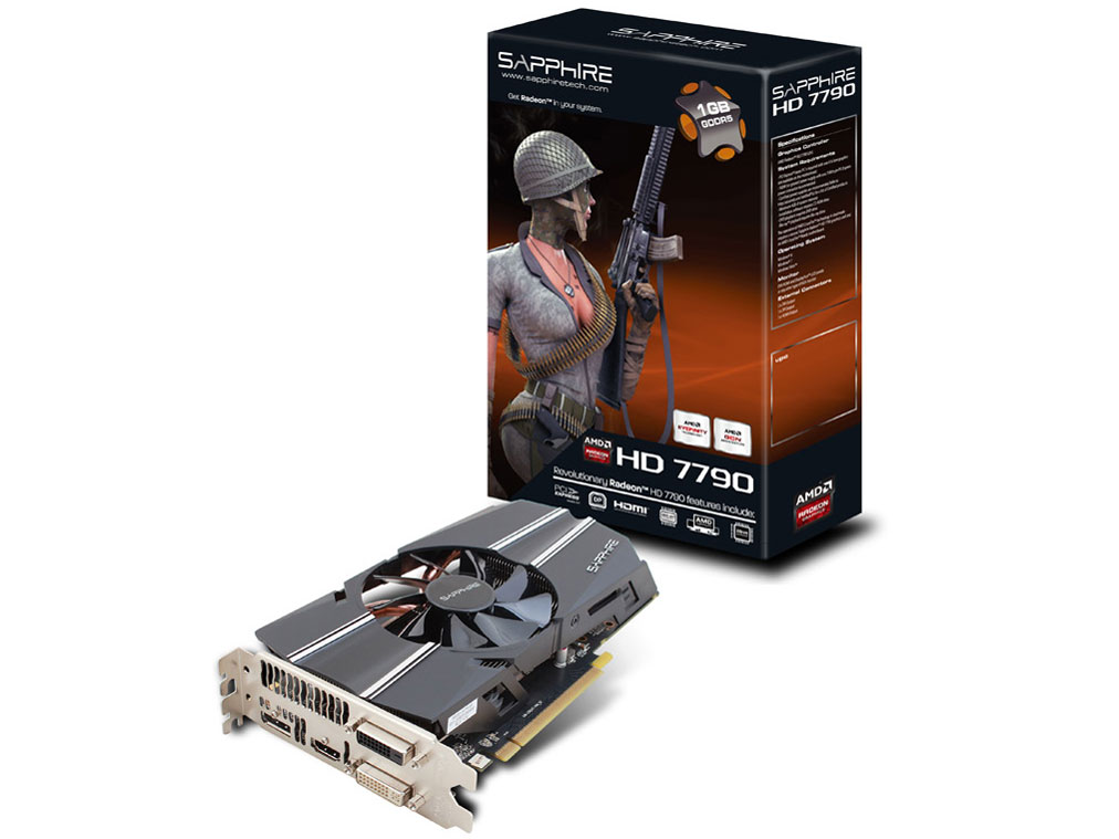 SAPPHIRE HD7790 1G GDDR5 PCI-E DL-DVI-I+DL-DVI-D/HDMI/DP [PCIExp 1GB] �̐��i�摜