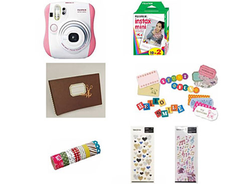 instax mini 25 �X�N���b�v�u�b�L���O�Z�b�g
