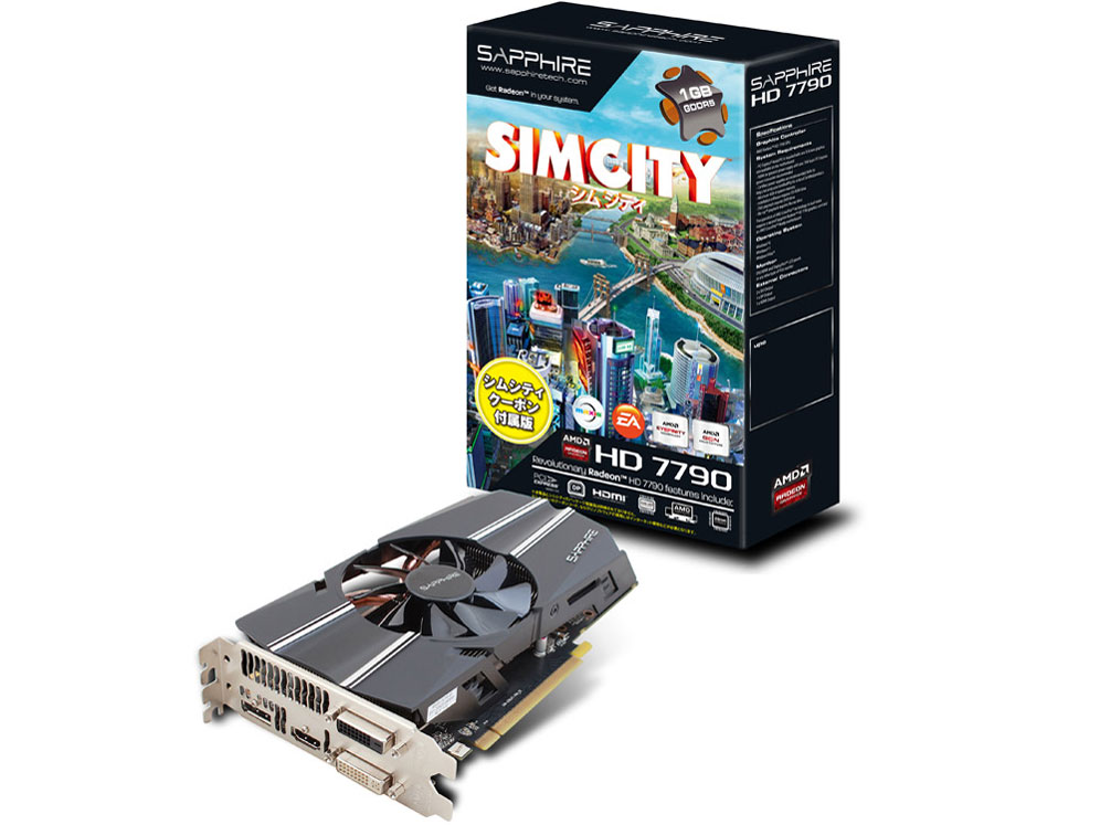 SAPPHIRE HD7790 1G GDDR5 PCI-E SIMCITY VERSION [PCIExp 1GB] �̐��i�摜