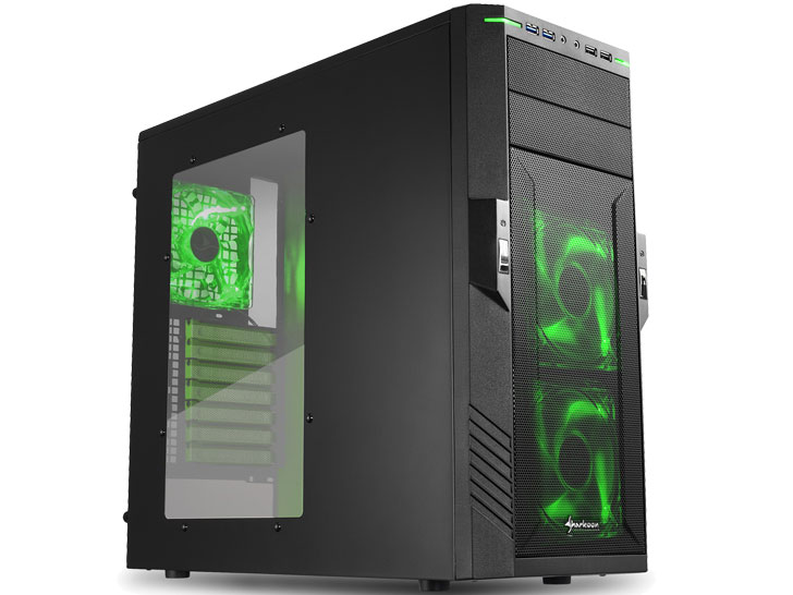 【自作PC】SharkoonSHA-T28G-V3/A Sharkoon SHA-T28-G-V3 [ブラック+インナーグリーン] 価格比較