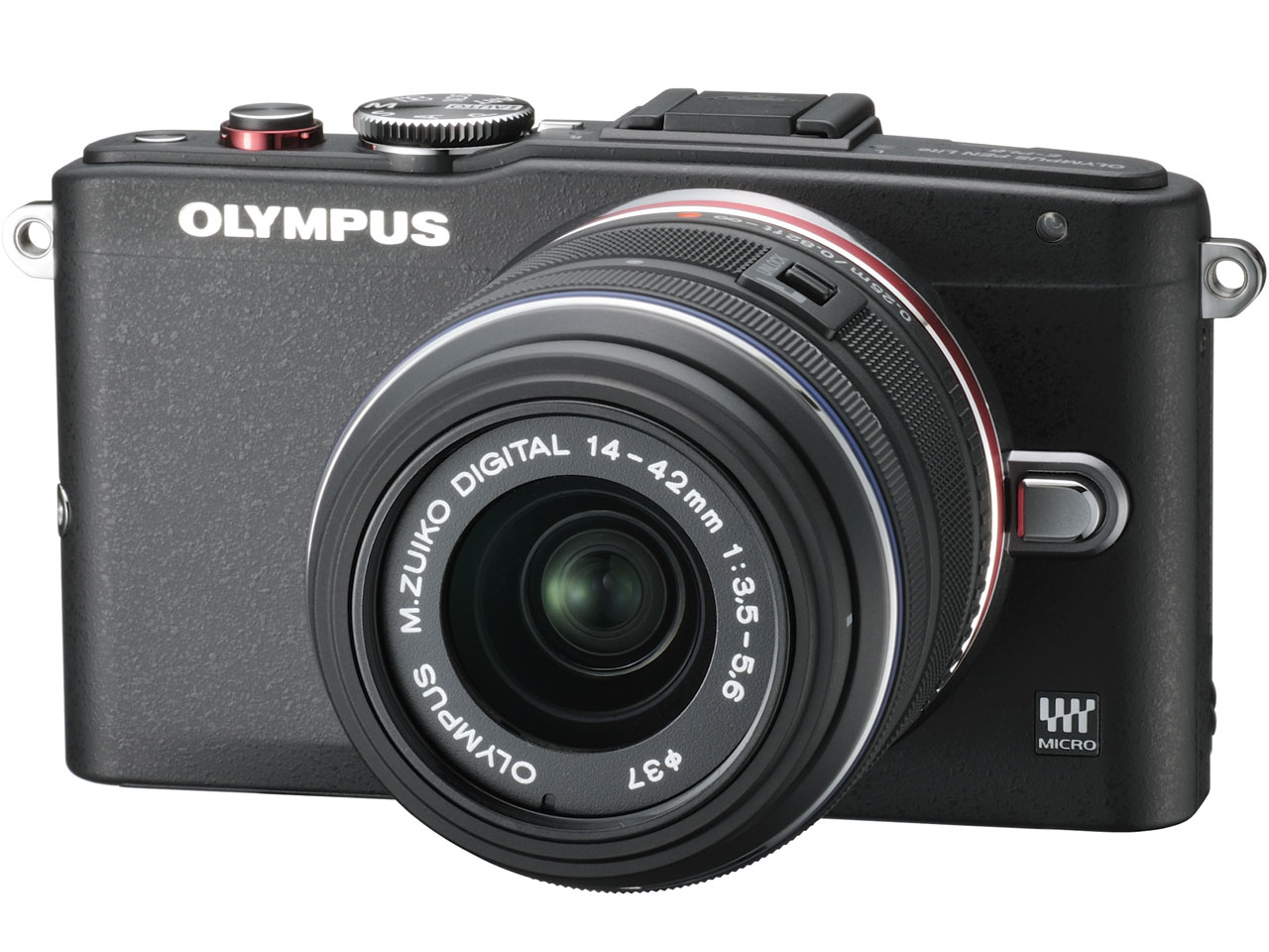OLYMPUS PEN Lite E-PL6 �_�u���Y�[���L�b�g [�u���b�N]