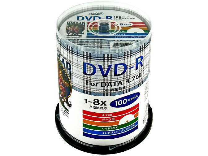 HDDR47HNP100 [DVD-R 8�{�� 100���g] �̐��i�摜