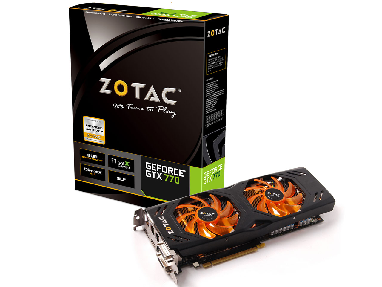 ZOTAC GeForce GTX 770 ZT-70302-10P [PCIExp 2GB] �̐��i�摜