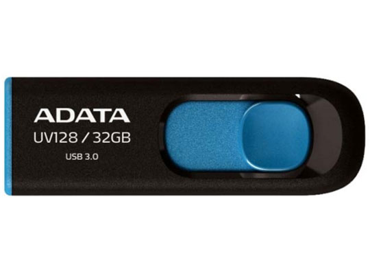 DashDrive UV128 AUV128-32G-RBE [32GB BLACK+BLUE] �̐��i�摜