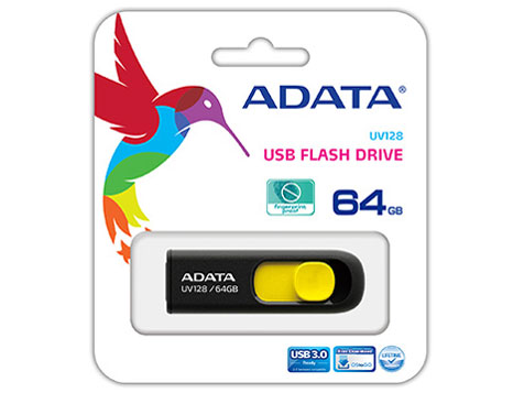 ADATA Technology USB3.0直付型フラッシュメモリー DashDrive UV128 32GB (ブラック+ブルー) AUV128-32G-RBE khxv5rg Amazon.com: ADATA UV128 32GB USB 3.0 Retractable Capless