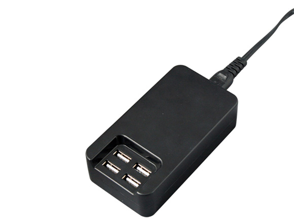 4PORT USB AC Adaptor BS-USBAC4PORT/BK [�u���b�N]