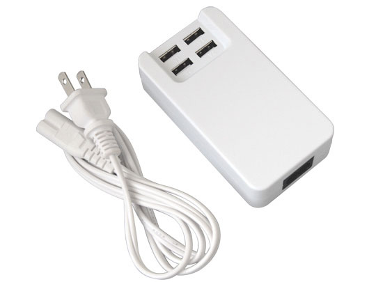 4PORT USB AC Adaptor BS-USBAC4PORT/WH [�z���C�g] �̐��i�摜