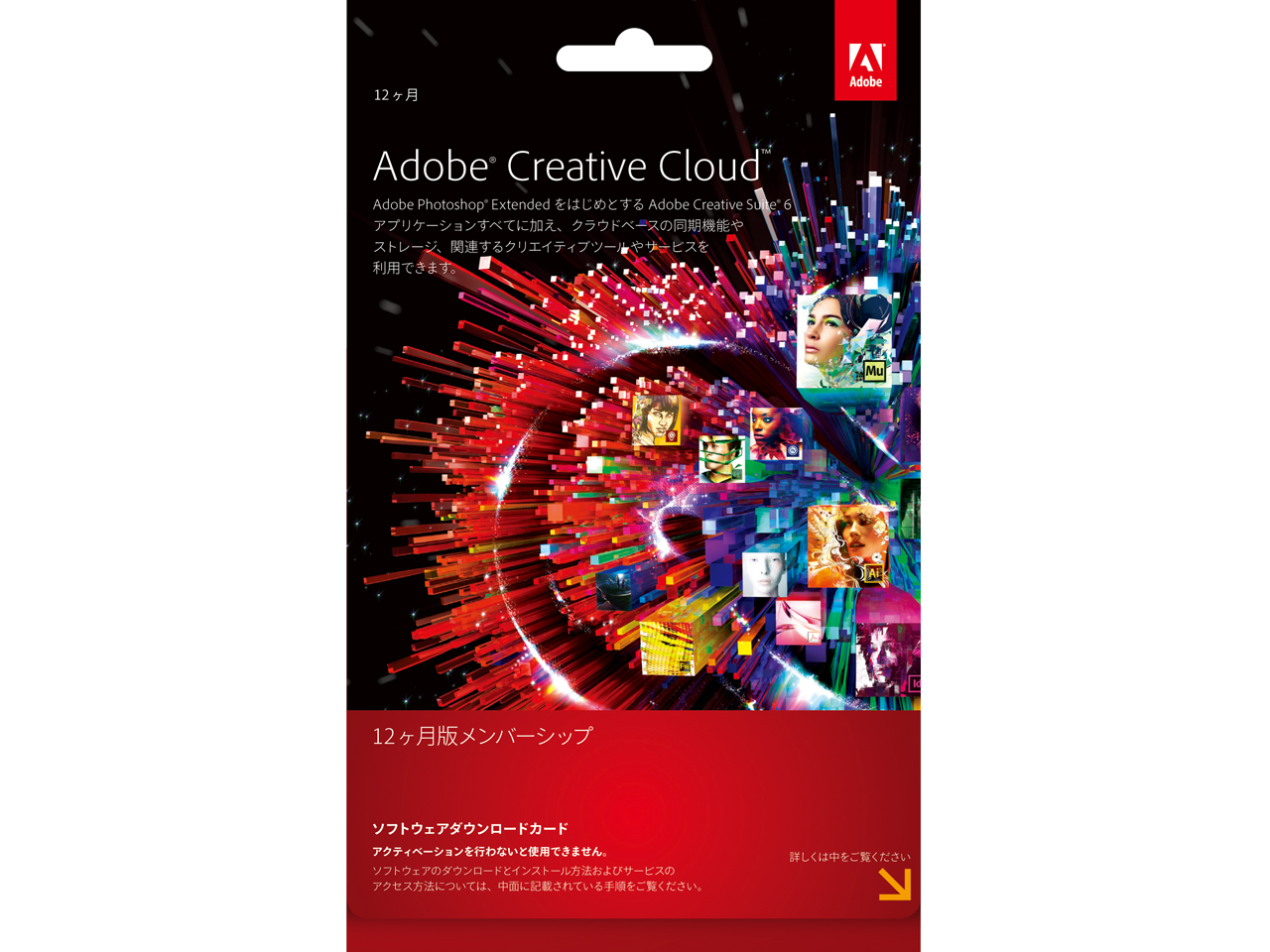 Adobe Creative Cloud 1 ������ �T�u�X�N���v�V���� 12�������Ԍ_�� �ʏ�� �̐��i�摜