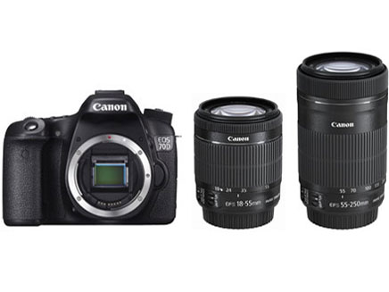 たなか★超望遠レンズ付★Canon EOS 70D★一眼レフカメラ EOS デジタル一眼 キヤノン CANON 70D ダブルズーム 中古 Wi-Fi