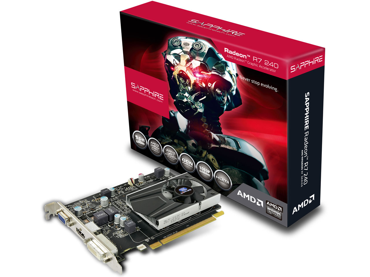 SAPPHIRE R7 240 1GB GDDR5 WITH BOOST [PCIExp 1GB] �̐��i�摜