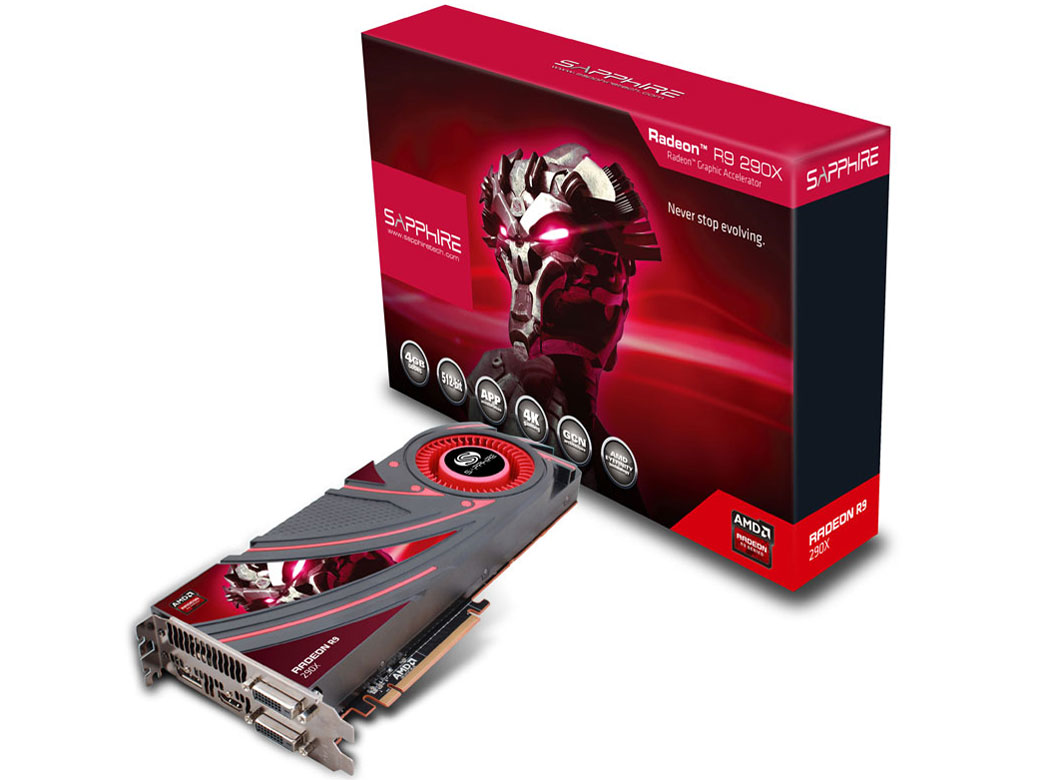 SAPPHIRE R9 290X 4G GDDR5 PCI-E DUAL DVI-D/HDMI/DP [PCIExp 4GB] �̐��i�摜
