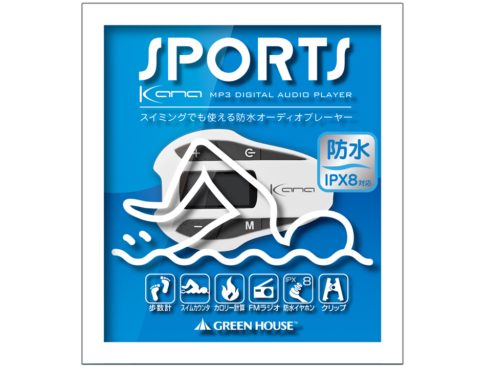 kana SPORTS GH-KANASPB4-WH [4GB �z���C�g]