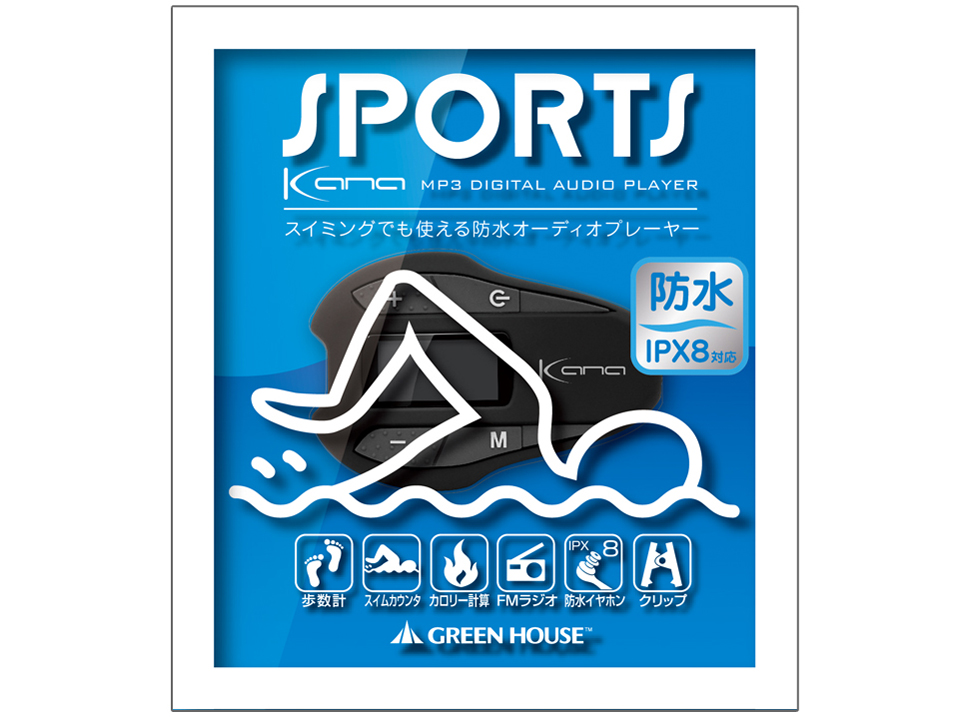 kana SPORTS GH-KANASPB4-BK [4GB �u���b�N]