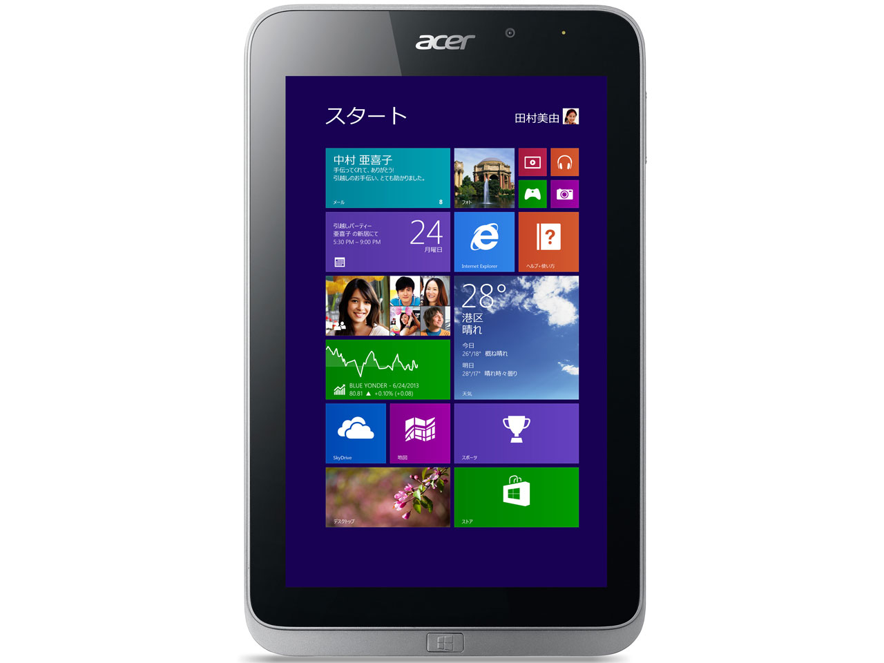 Acer windowsタブレット ICONIA Iconia W4-820/FH32 使用少ない美品 苫小牧市近郊歓迎