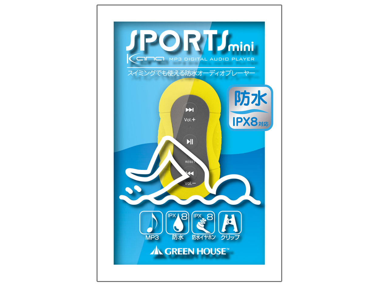 kana SPORTS mini GH-KANASPA4-YL [4GB �C�G���[]