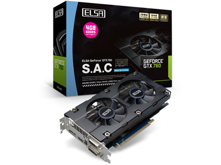ELSA GeForce GTX 760 S.A.C 4GB [PCIExp 4GB] �̐��i�摜