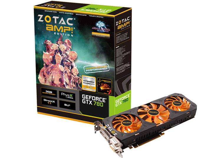 ZOTAC GTX 780 TRIPLE SILENCER AMP Edition FF14 ZTGTX780-3GD5AMPFF14R04 [PCIExp 3GB] �̐��i�摜