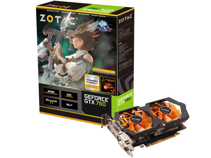 ZOTAC GeForce GTX760 2GB TwinCooler FF14 ZTGTX760-2GD5FF14R04 [PCIExp 2GB] �̐��i�摜