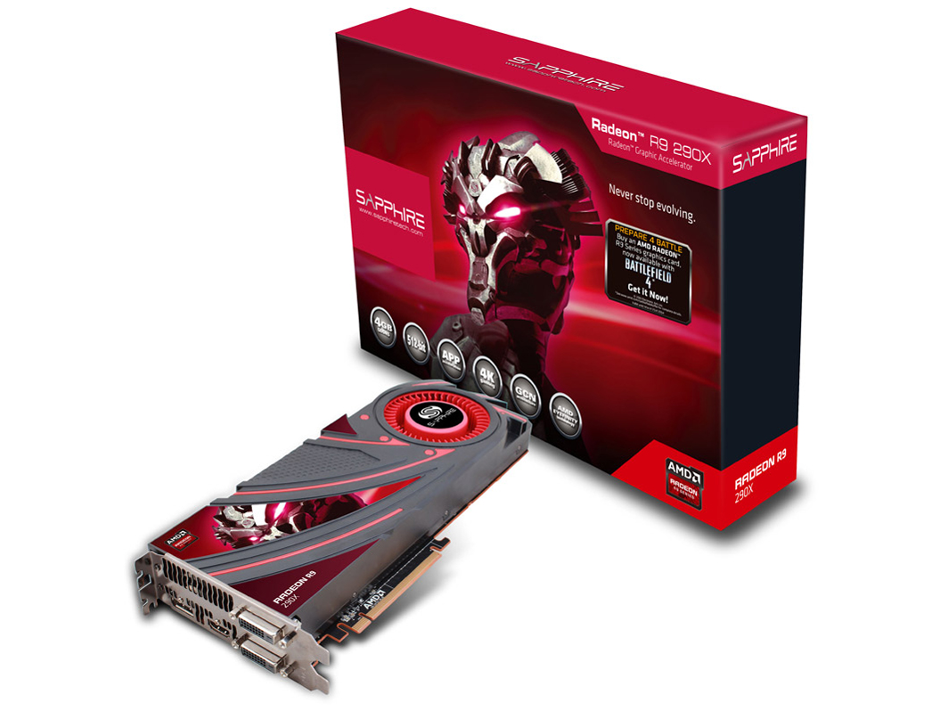 SAPPHIRE R9 290X 4G GDDR5 PCI-E DUAL DVI-D/HDMI/DP FULL BF4 EDITION [PCIExp 4GB] �̐��i�摜