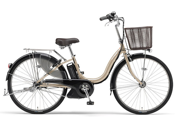 みにおん№3259 ヤマハ PAS ナチュラ　バッテリー2個付き ヤマハ PAS ナチュラL PM26NL 2014年モデル [アッシュゴールド