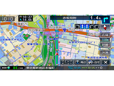 [ route screen ]. speed navi MDV-Z701W. product image 