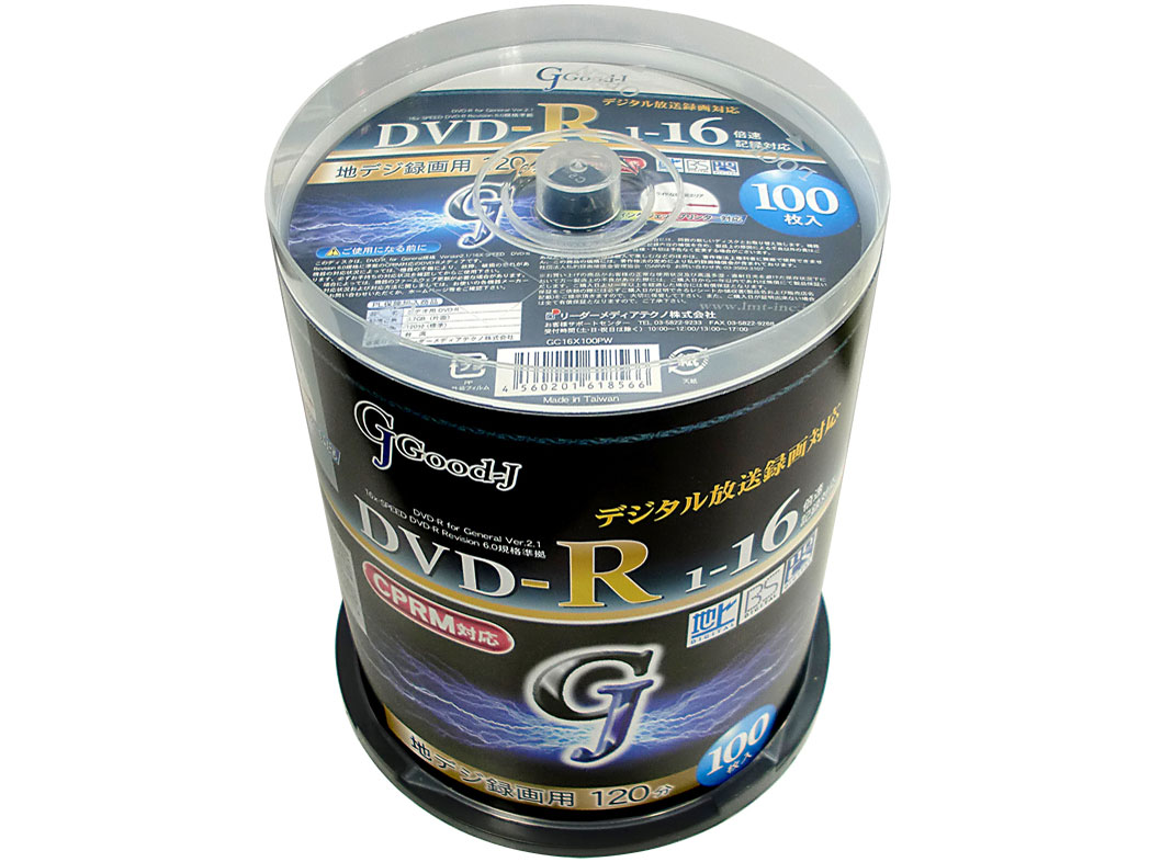 Good-J GC16X100PW [DVD-R 16�{�� 100���g]